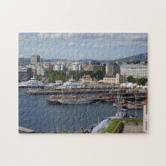 Puzzle Vue aérienne d'Oslo depuis la forteresse (Horizontal)