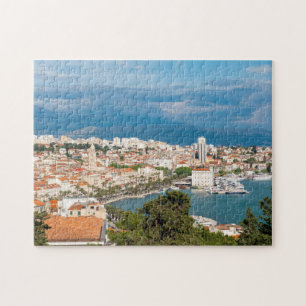 Puzzle Vue aérienne du front de mer de la ville de Split,