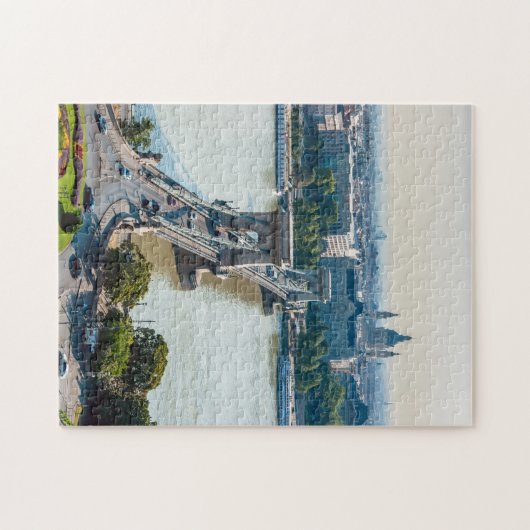 Puzzle Vue aérienne du Pont des Chaînes - Budapest, Hongr (Horizontal)