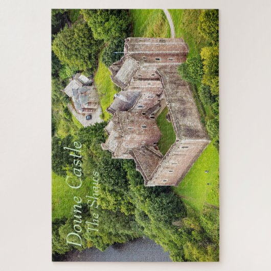 Puzzle Vue aérienne Shaw Scottish Clan's Doune Castle (Vertical)