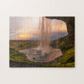 Puzzle Vue de cascade de l'Islande Seljalandsfoss (Horizontal)