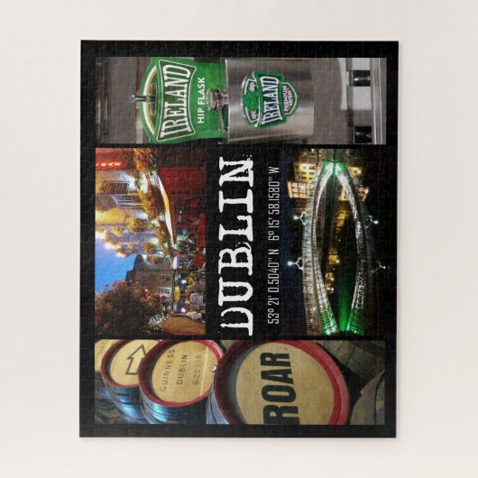 Puzzle Vue de Dublin 2, avec coordonnées GPS (Vertical)