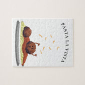 Puzzle Vue de La de pâtes de boulette de viande heureuse (Horizontal)