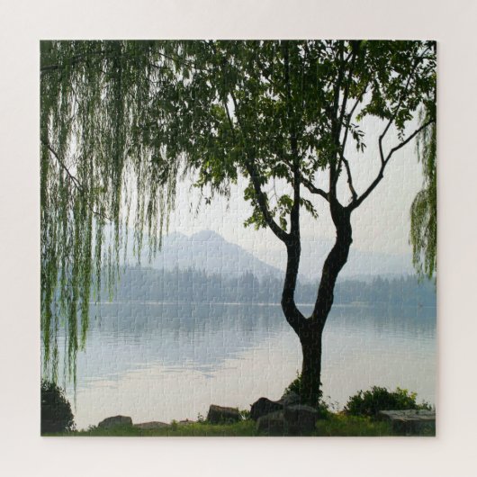 Puzzle Vue de la montagne Willow de Weeping (Vertical)