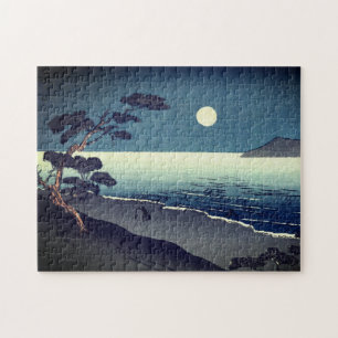 Puzzle Vue de la plage de l'océan au lever du soleil japo