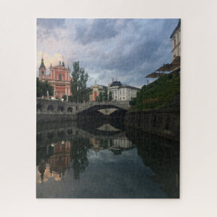 Puzzle Vue de la rivière en photo de Ljubljana Slovénie