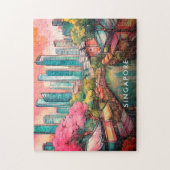 Puzzle Vue de la ville de Singapour colorée (Vertical)