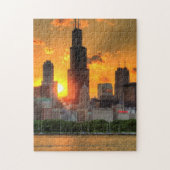 Puzzle Vue de l'horizon de Chicago d'Adler (Vertical)