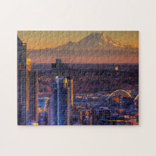 Puzzle Vue de paysage urbain de Seattle du centre, le