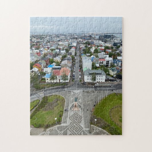 Puzzle Vue de Reykjavik, Islande depuis Hallgrimskirkja (Vertical)