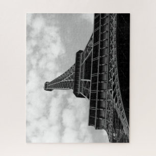 Puzzle Vue de Tour Eiffel du soufflet - noir et blanc