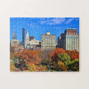 Puzzle Vue d'en haut : Automne dans Union Carré Park NYC