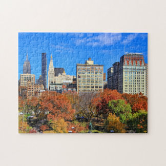 Puzzle Vue d'en haut : Automne dans Union Carré Park NYC
