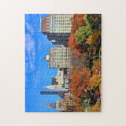 Puzzle Vue d'en haut : Automne dans Union Carré Park NYC (Vertical)