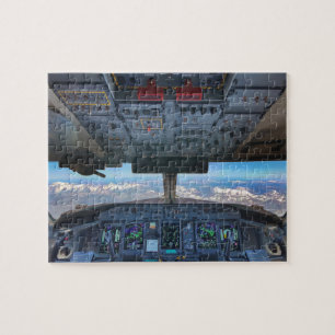 Puzzle Vue d'habitacle d'avion au-dessus des Alpes