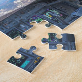 Puzzle Vue d'habitacle d'avion au-dessus des Alpes (Côté)