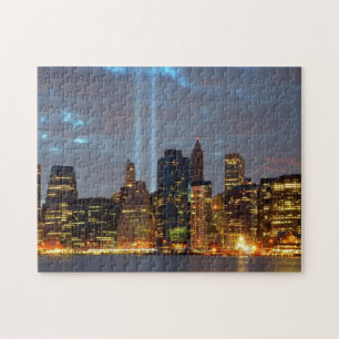 Puzzle Vue d'horizon de ville dans la nuit