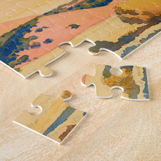 Puzzle Vue du Mont Carmel, Utah par Maynard Dixon (Côté)