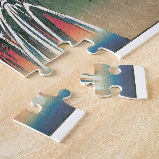 Puzzle Vue du pont sur la rivière Ina, Nojiri par Hiroshi (Côté)