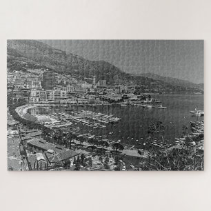 Puzzle Vue générale de Monaco Monte-Carlo vintage