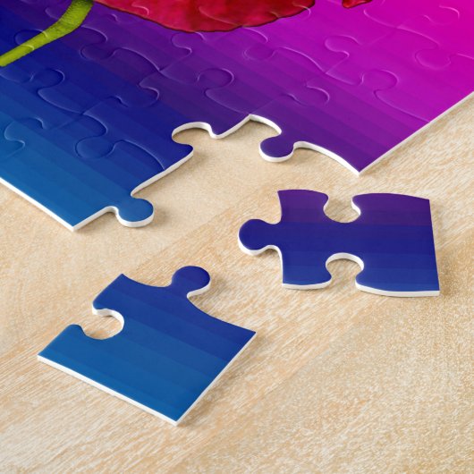Puzzle Vue latérale de l'Hibiscus rouge (Côté)