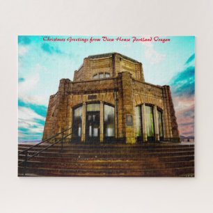 Puzzle Vue Maison Portland Oregon. voeux de Noël