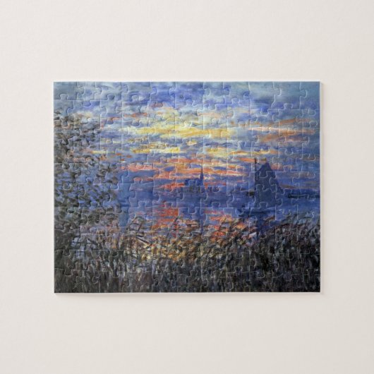 Puzzle Vue maritime avec coucher de soleil par Claude Mon (Horizontal)