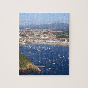 Puzzle Vue panoramique de la belle côte de San Sebastian