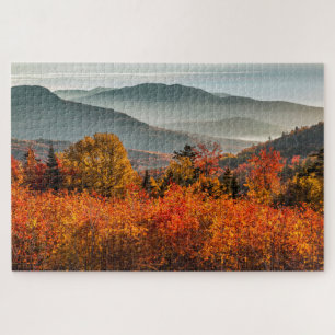 Puzzle Vue panoramique de l'autoroute Kancamagus au lever
