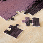 Puzzle Vue panoramique du parc enneigé au coucher du sole (Côté)