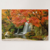 Puzzle Vue Pittoresque Automne | Cascade et ruisseau (Horizontal)