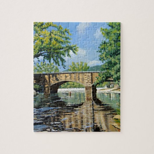 Puzzle Vue pittoresque du Missouri Trout Stream Fishing (Vertical)