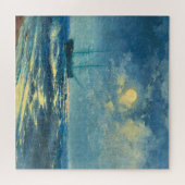 Puzzle Vue sur la mer Lune, peinture d'art (Horizontal)