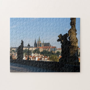 Puzzle Vue sur le château du pont Charles à Prague