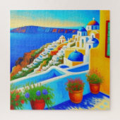 Puzzle Vue sur l'île de Santorin (Vertical)