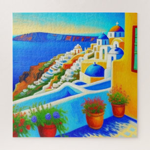 Puzzle Vue sur l'île de Santorin