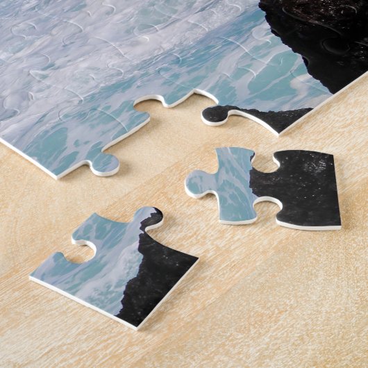 Puzzle Vue sur l'océan avec écriture (Côté)
