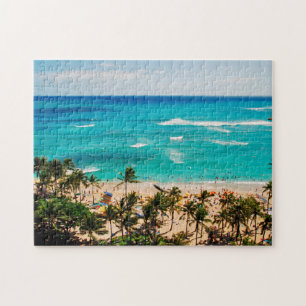 Puzzle Vue surélevée de la scène de Waikiki Beach, Honolu