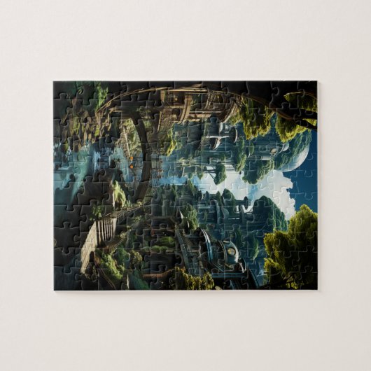 Puzzle Vue Techno-Organic City Daytime Creek (Horizontal)