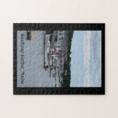Puzzle w/Box du port 11x14 de Boothbay de "bord de (Horizontal)