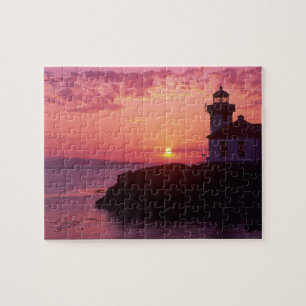 Puzzle WA, île San Juan, phare de Lime Kiln, 1919,