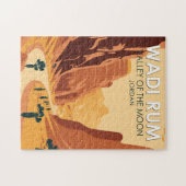 Puzzle Wadi Rum Jordan Travel Art Vintage (Horizontal)