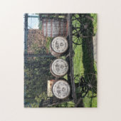 Puzzle Wagon antique avec Barils de Bourbon (Vertical)