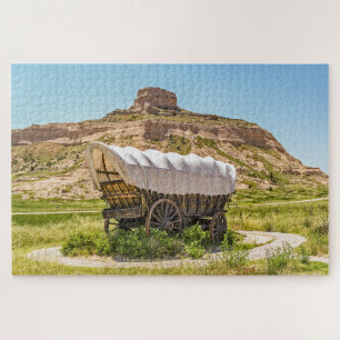 Puzzle Wagon couvert au monument national de Scotts Bluff