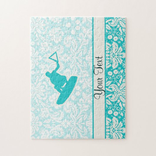 Puzzle Wakeboarder turquoise (Vertical)