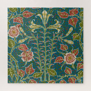Puzzle Walter Crane Fleur de lys et rose florale vintage
