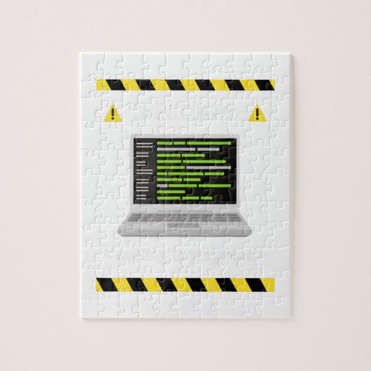 Puzzle Warning Coding In Progress Computer Programmer Dev (Vertical)