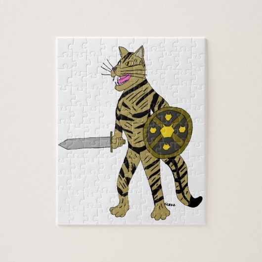 Puzzle Warrior Cat (Vertical)