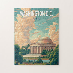 Puzzle Washington DC Thomas Jefferson Memorial Travel Art