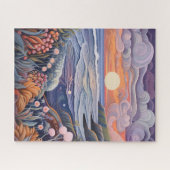 Puzzle Watercolor Beach Scene (Horizontal)